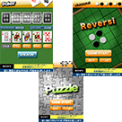 「Touch the Number」「Puzzle」「Rebersi」「Poker」
